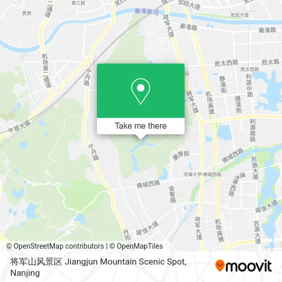 将军山风景区 Jiangjun Mountain Scenic Spot map