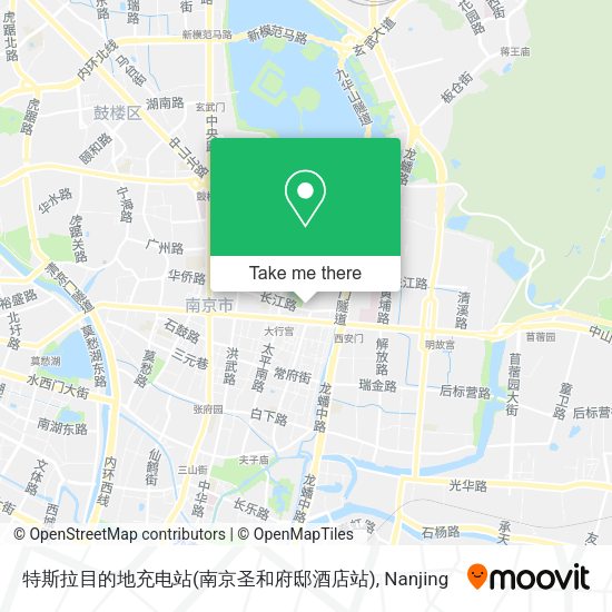 特斯拉目的地充电站(南京圣和府邸酒店站) map