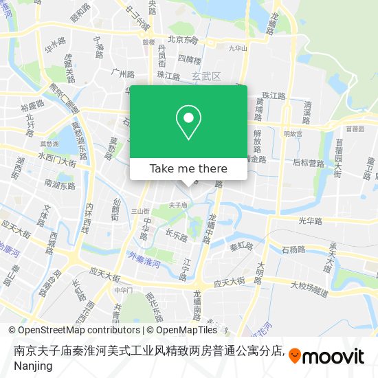 南京夫子庙秦淮河美式工业风精致两房普通公寓分店 map