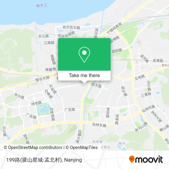 199路(摄山星城-孟北村) map