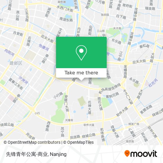 先锋青年公寓-商业 map
