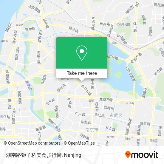 湖南路狮子桥美食步行街 map