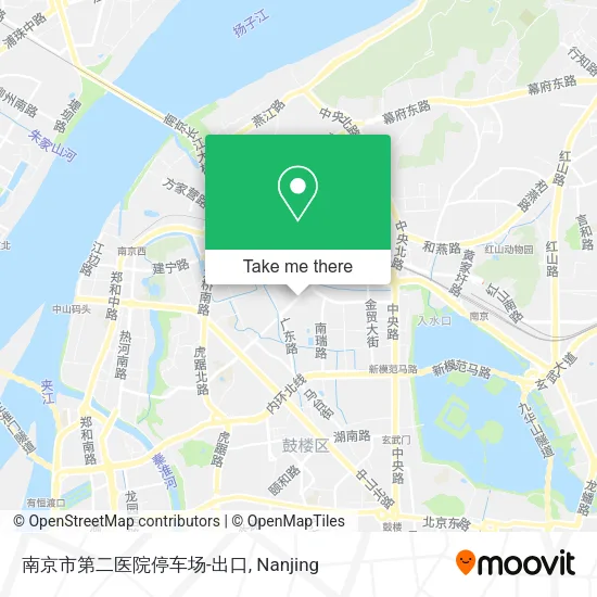 南京市第二医院停车场-出口 map