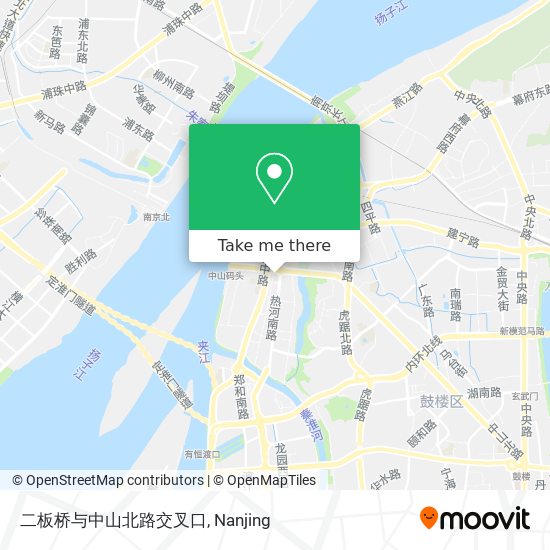 二板桥与中山北路交叉口 map