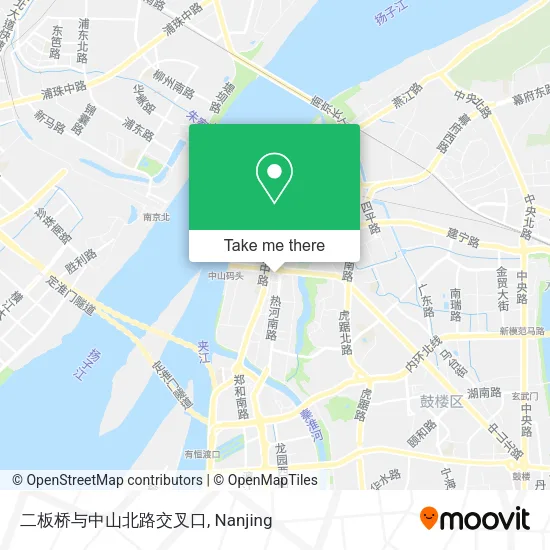 二板桥与中山北路交叉口 map