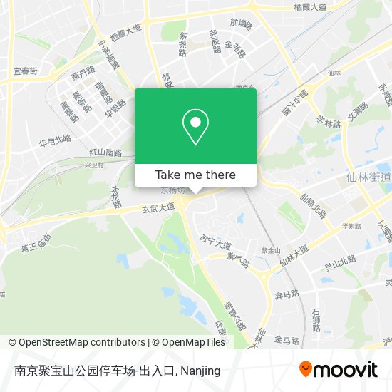 南京聚宝山公园停车场-出入口 map