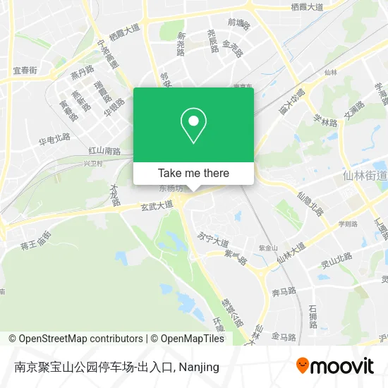 南京聚宝山公园停车场-出入口 map