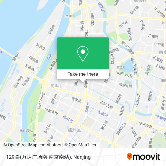 129路(万达广场南-南京南站) map