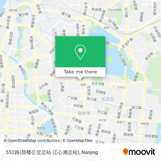 552路(鼓楼公交总站-江心洲总站) map
