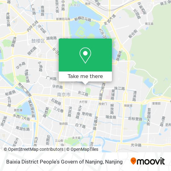 Baixia District People's Govern of Nanjing map