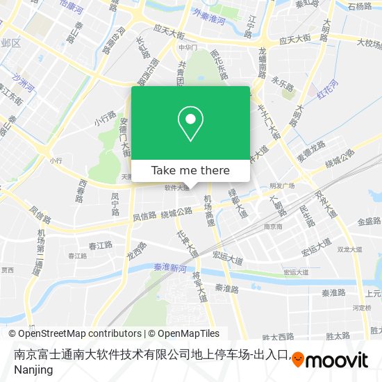 南京富士通南大软件技术有限公司地上停车场-出入口 map