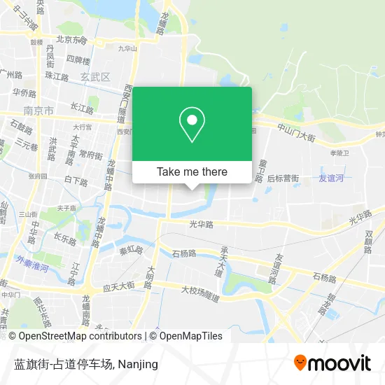 蓝旗街-占道停车场 map
