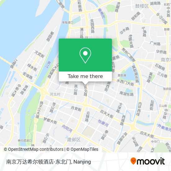 南京万达希尔顿酒店-东北门 map
