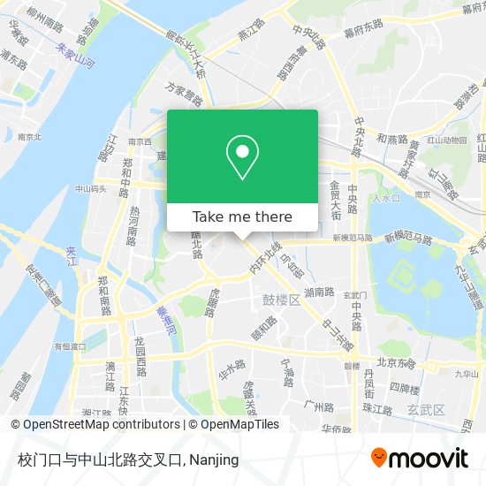校门口与中山北路交叉口 map