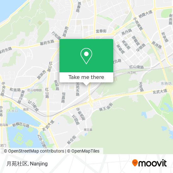 月苑社区 map