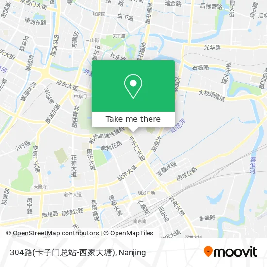 304路(卡子门总站-西家大塘) map