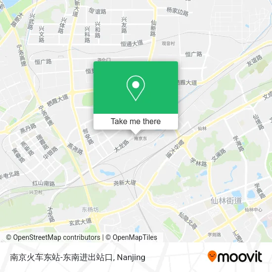 南京火车东站-东南进出站口 map