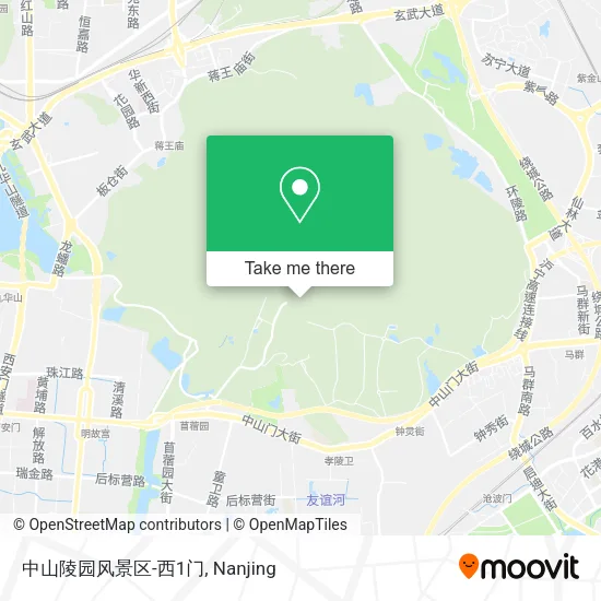 中山陵园风景区-西1门 map