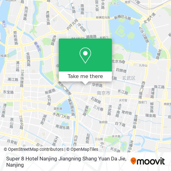 Super 8 Hotel Nanjing Jiangning Shang Yuan Da Jie map