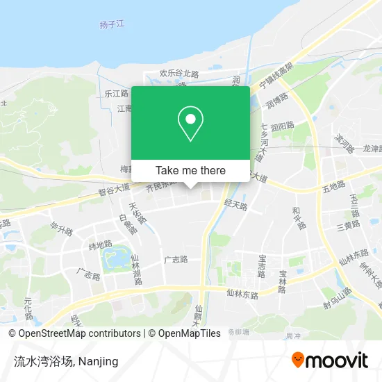 流水湾浴场 map