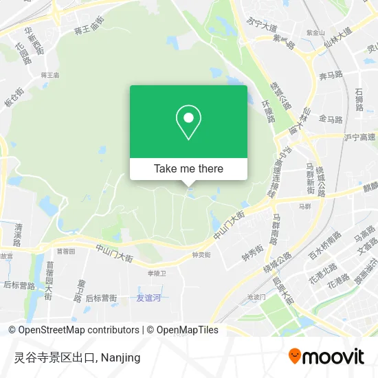 灵谷寺景区出口 map