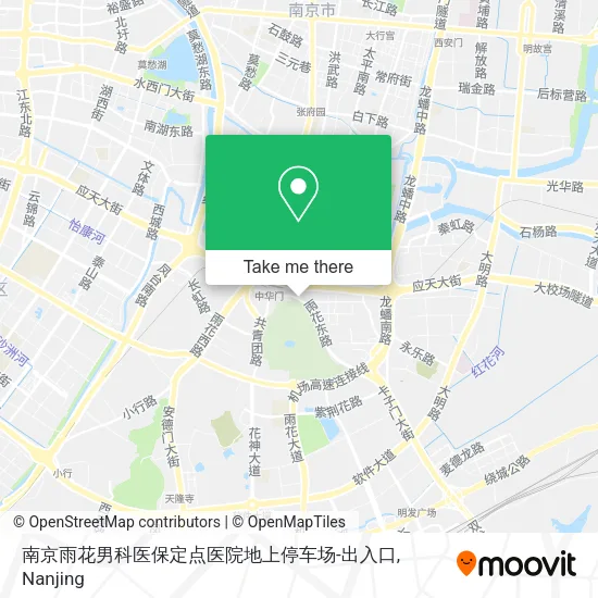 南京雨花男科医保定点医院地上停车场-出入口 map