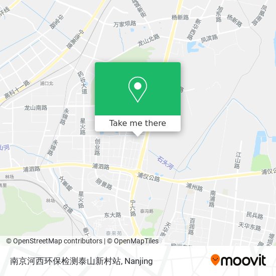 南京河西环保检测泰山新村站 map