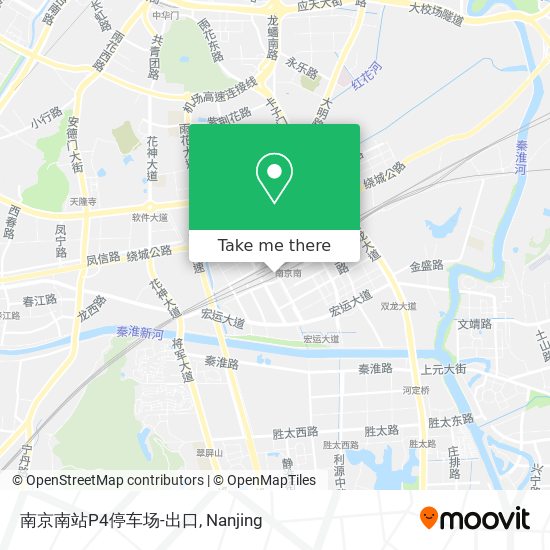 南京南站P4停车场-出口 map