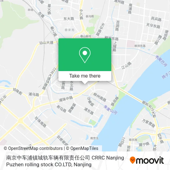 南京中车浦镇城轨车辆有限责任公司 CRRC Nanjing Puzhen rolling stock CO.LTD map