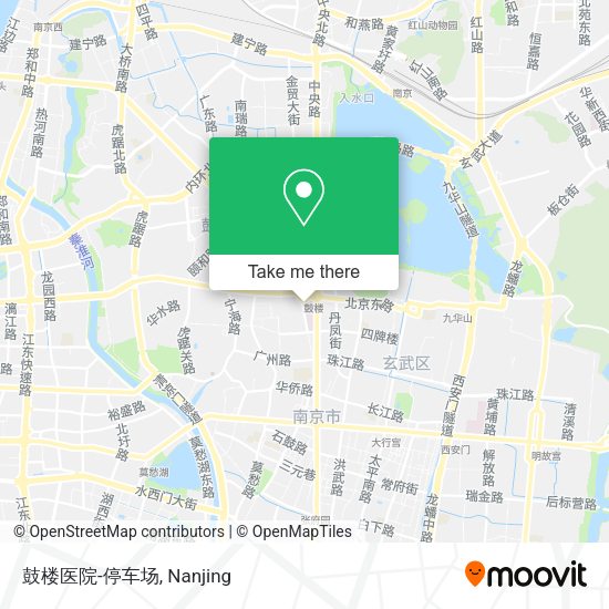鼓楼医院-停车场 map