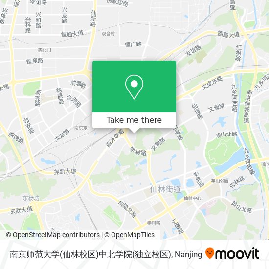 南京师范大学(仙林校区)中北学院(独立校区) map