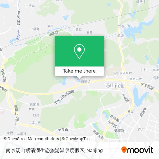 南京汤山紫清湖生态旅游温泉度假区 map