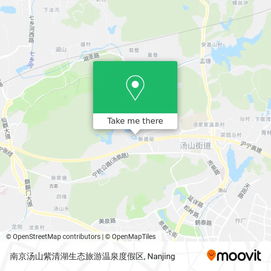 南京汤山紫清湖生态旅游温泉度假区 map