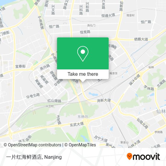 一片红海鲜酒店 map
