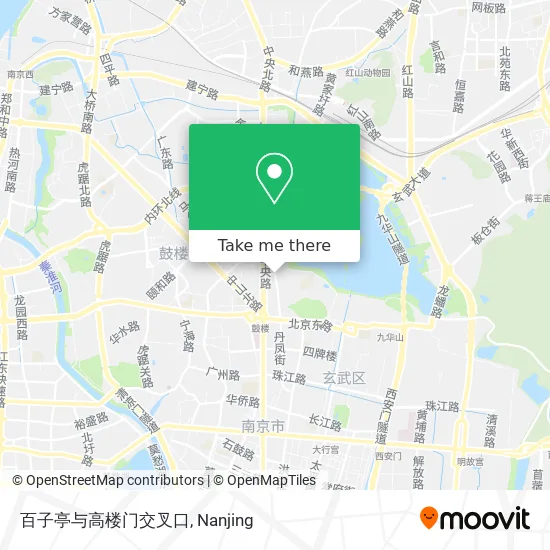 百子亭与高楼门交叉口 map