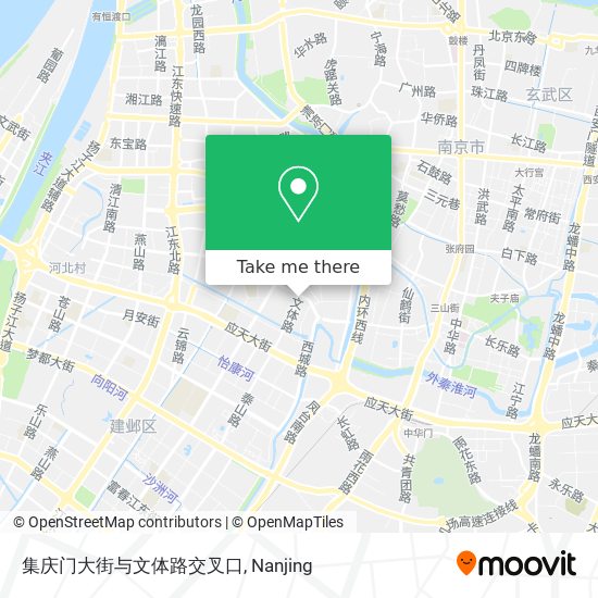 集庆门大街与文体路交叉口 map