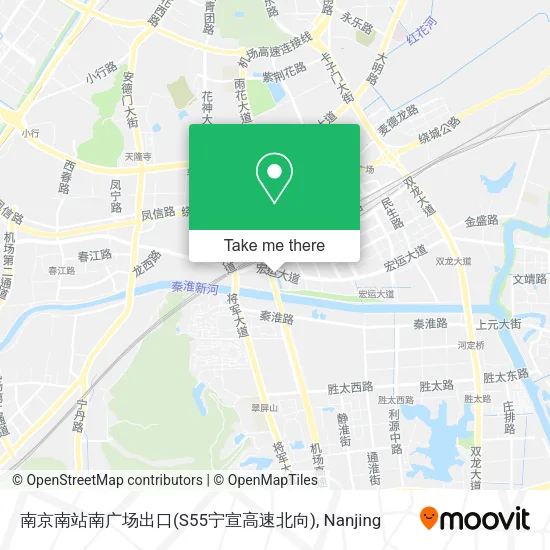 南京南站南广场出口(S55宁宣高速北向) map