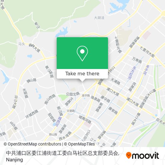 中共浦口区委江浦街道工委白马社区总支部委员会 map