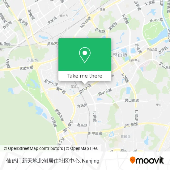 仙鹤门新天地北侧居住社区中心 map