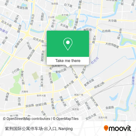 紫荆国际公寓停车场-出入口 map