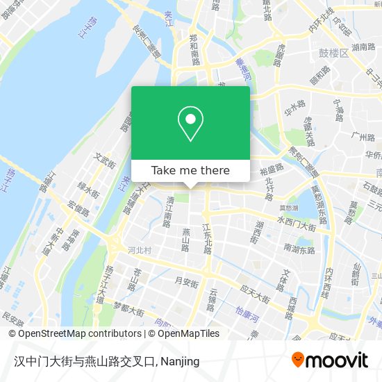 汉中门大街与燕山路交叉口 map