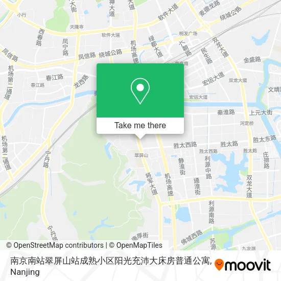 南京南站翠屏山站成熟小区阳光充沛大床房普通公寓 map