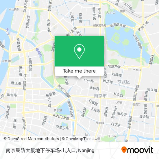南京民防大厦地下停车场-出入口 map