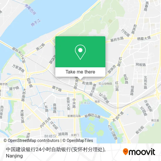 中国建设银行24小时自助银行(安怀村分理处) map