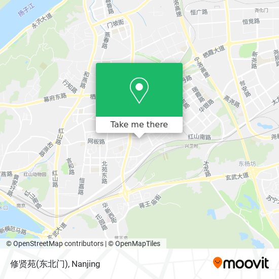 修贤苑(东北门) map