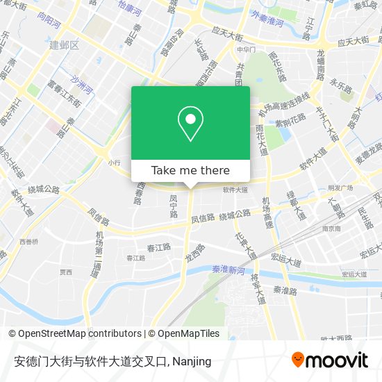安德门大街与软件大道交叉口 map