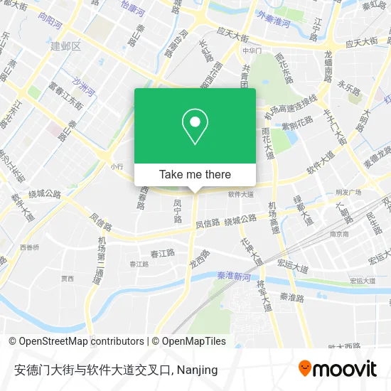 安德门大街与软件大道交叉口 map