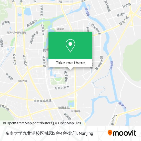 东南大学九龙湖校区桃园3舍4舍-北门 map