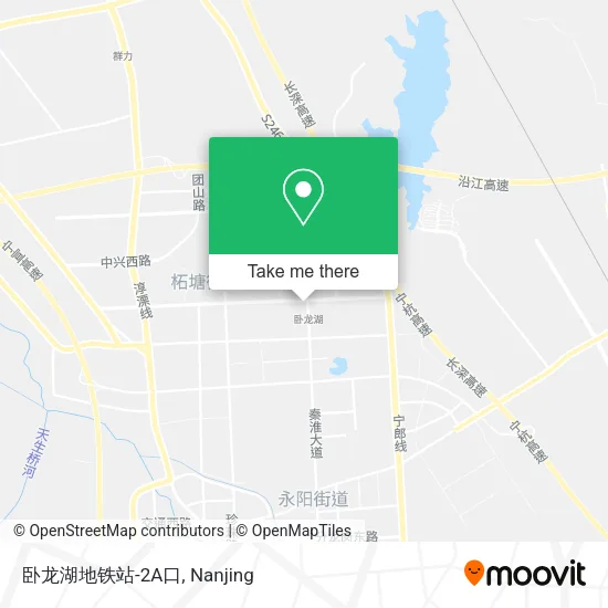 卧龙湖地铁站-2A口 map