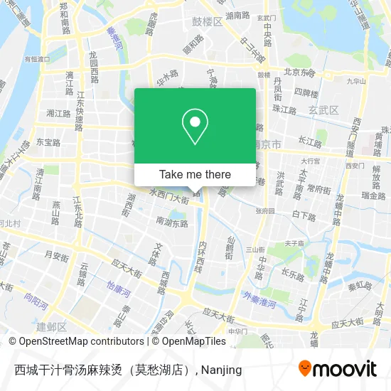 西城干汁骨汤麻辣烫（莫愁湖店） map